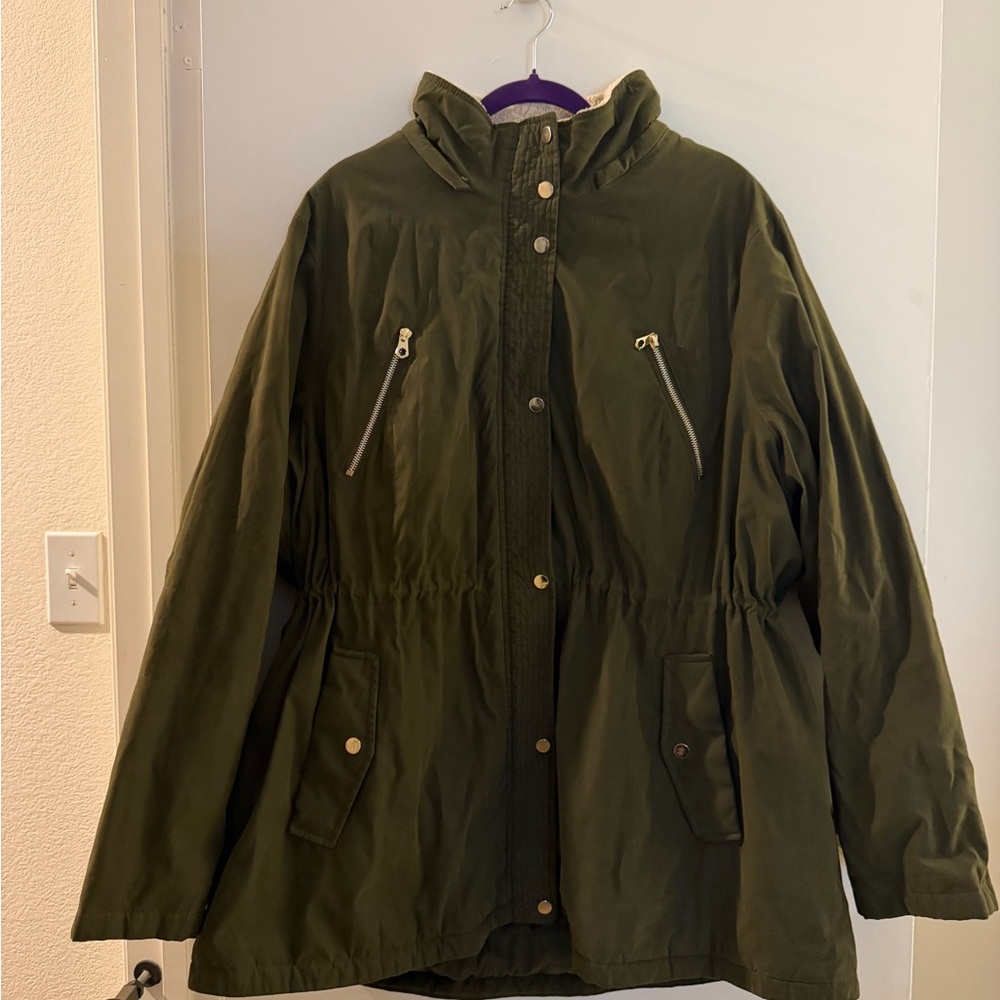 Liz Claiborne Olive Utility Jacket